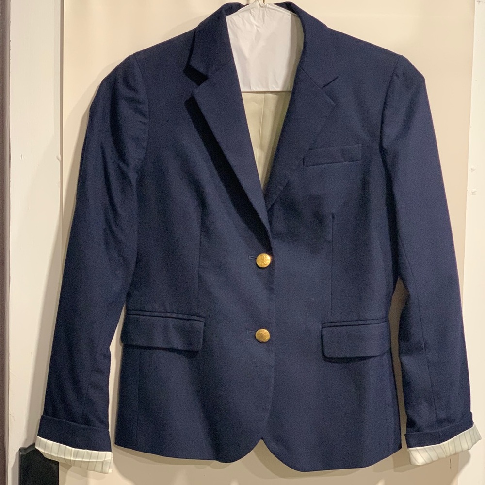 Navy JCrew Schoolboy Blazer Size 2 GUC